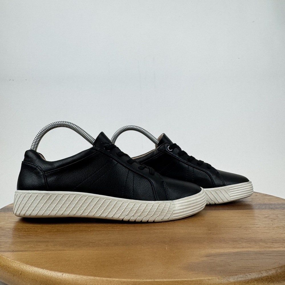 Womens Soul Naturalizer Neela Black Faux Leather Comfort Casual Sneaker Size 6.5